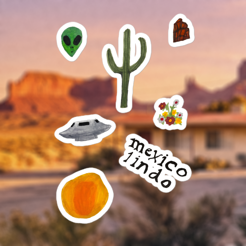 Mexico Lindo Hand-drawn Stickers