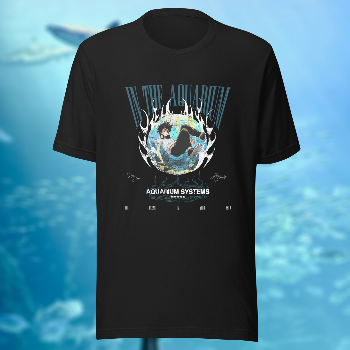 Aquarium Systems Graphic T-Shirt – Y2K Streetwear Indie Pop Tee